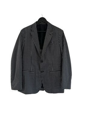 Alexander McQueen Black and White Diamond Patterned Blazer Jacket Size IT50